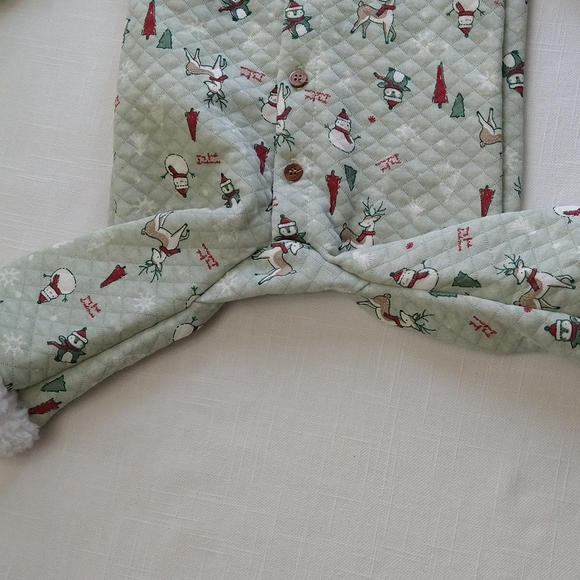 Chistmas baby jumpsuit quilted long sleeve coverall set size 0 to 3 mon… - Picture 8 of 14